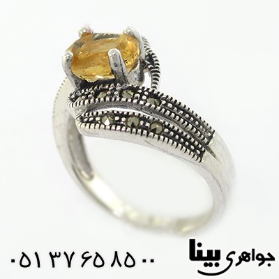 انگشتر سیترین زنانه مارکازیت هانگ _کد:8245