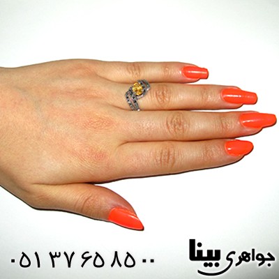 انگشتر سیترین زنانه مارکازیت هانگ _کد:8245