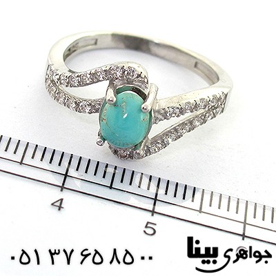انگشتر فیروزه نیشابوری زنانه مدل رها _کد:8249