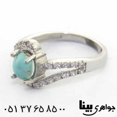 انگشتر فیروزه نیشابوری زنانه مدل رها _کد:8249