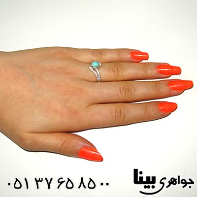 انگشتر فیروزه نیشابوری زنانه مدل رها _کد:8249