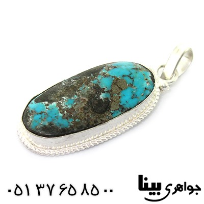 گردنبند فیروزه نیشابوری اصیل مناسب سنگ درمانی _کد:8289
