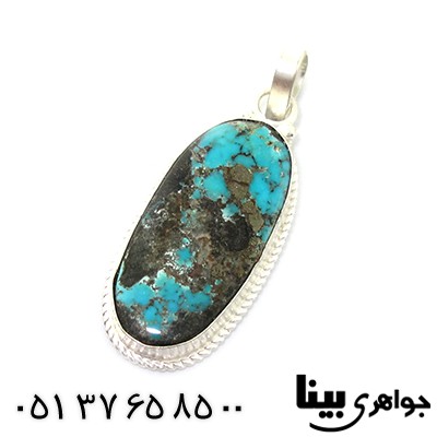گردنبند فیروزه نیشابوری اصیل مناسب سنگ درمانی _کد:8289