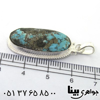 گردنبند فیروزه نیشابوری اصیل مناسب سنگ درمانی _کد:8289