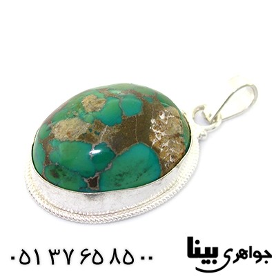 گردنبند فیروزه نیشابوری درشت اصیل مناسب سنگ درمانی _کد:8290