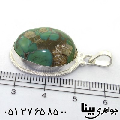 گردنبند فیروزه نیشابوری درشت اصیل مناسب سنگ درمانی _کد:8290