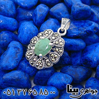 گردنبند زمرد زنانه مارکازیت هانگ _کد:8303