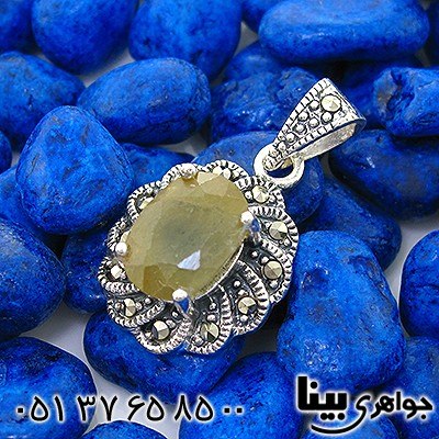گردنبند یاقوت زرد زنانه مارکازیت هانگ _کد:8307