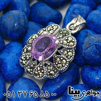 گردنبند آمتیست زنانه مارکازیت هانگ _کد:8309