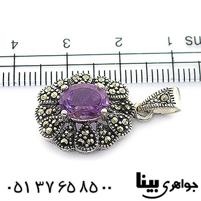 گردنبند آمتیست زنانه مارکازیت هانگ _کد:8309