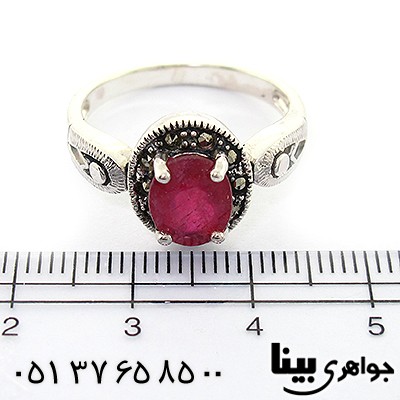 انگشتر یاقوت سرخ عالی زنانه مارکازیت هانگ _کد:8320