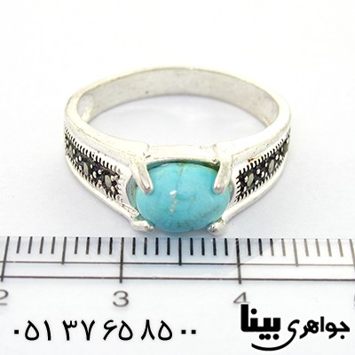 انگشتر فیروزه نیشابوری زنانه مارکازیتی مدل رینگی _کد:8328