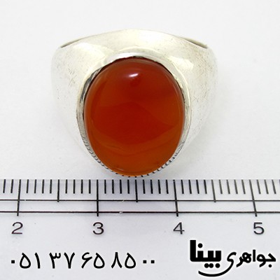 انگشتر عقیق یمنی مردانه درشت رکاب سنتی _کد:8334