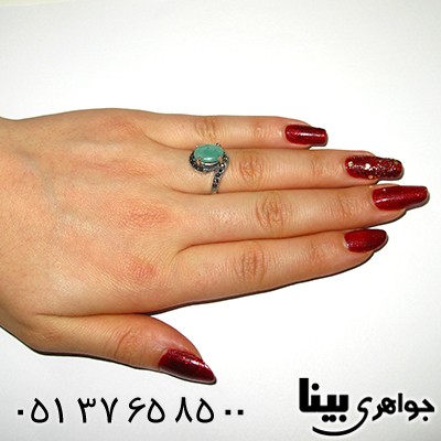 انگشتر زمرد زنانه مارکازیت هانگ _کد:8335