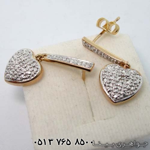 گوشواره الماس قلبی سندپلاست