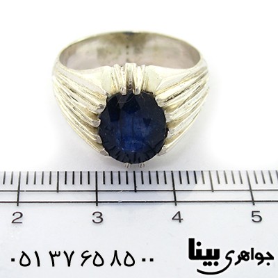 انگشتر یاقوت کبود مردانه کلاسیک _کد:8345