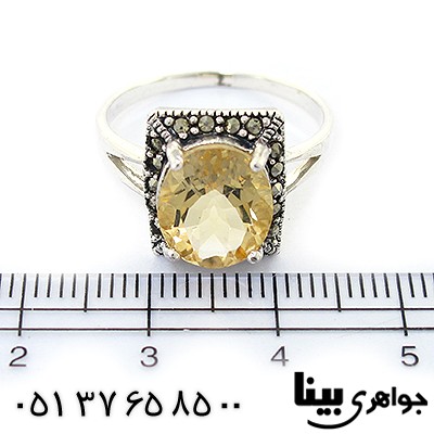 انگشتر سیترین زنانه مارکازیت هانگ مربعی شیک _کد:8348