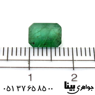 نگین انگشتر زمرد زامبیا مستطیلی خوش نقش _کد:8362