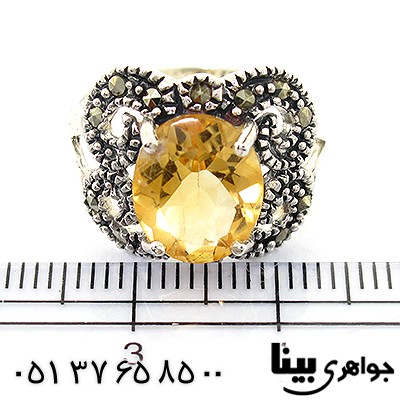 انگشتر سیترین زنانه مارکازیت هانگ _کد:8368