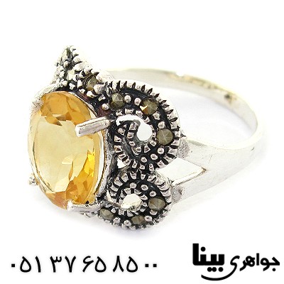 انگشتر سیترین زنانه مارکازیت هانگ _کد:8368