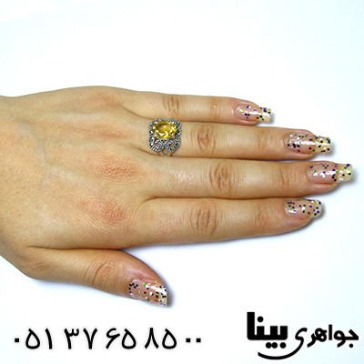 انگشتر سیترین زنانه مارکازیت هانگ _کد:8368