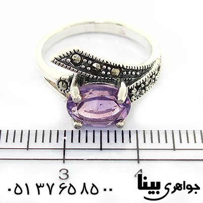 انگشتر آمتیست زنانه مارکازیت هانگ _کد:8377