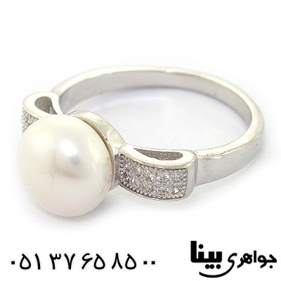 انگشتر مروارید عالی زنانه مدل پاپیون _کد:8378
