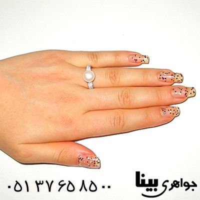 انگشتر مروارید عالی زنانه مدل پاپیون _کد:8378