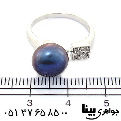 انگشتر مروارید کبود عالی زنانه مدرن _کد:8382