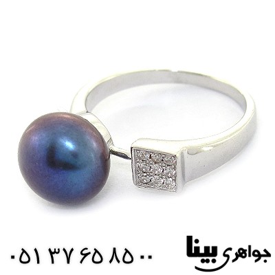 انگشتر مروارید کبود عالی زنانه مدرن _کد:8382