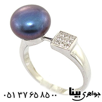 انگشتر مروارید کبود عالی زنانه مدرن _کد:8382
