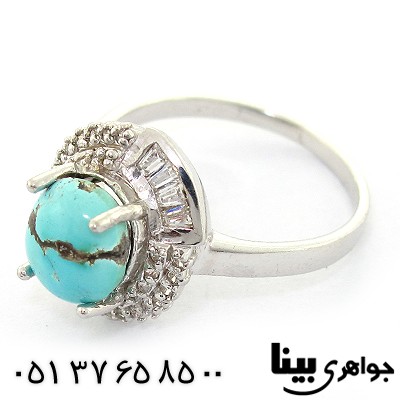 انگشتر فیروزه نیشابوری شجری زنانه رادیوم لوکس _کد:8385