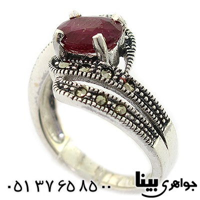 انگشتر یاقوت سرخ خوشرنگ زنانه مارکازیت هانگ _کد:8386
