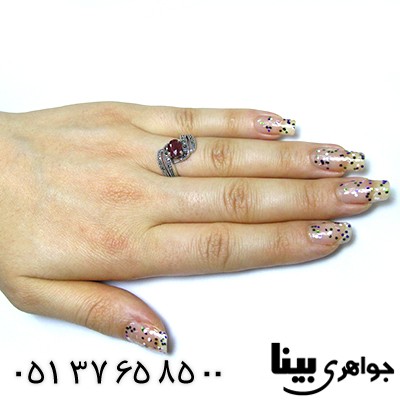انگشتر یاقوت سرخ خوشرنگ زنانه مارکازیت هانگ _کد:8386