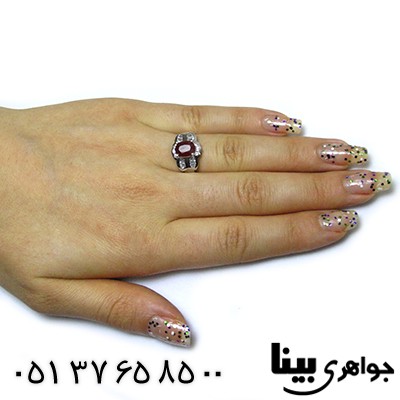 انگشتر یاقوت سرخ زنانه مدل پاپیونی رادیوم لوکس _کد:8395