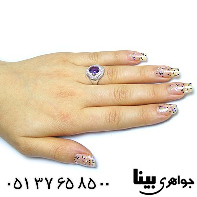 انگشتر آمتیست زنانه رادیوم لوکس _کد:8398