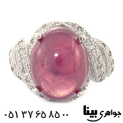 انگشتر یاقوت سرخ عالی درشت زنانه رادیوم لوکس _کد:8399