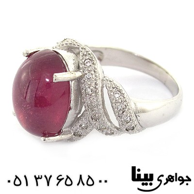 انگشتر یاقوت سرخ عالی درشت زنانه رادیوم لوکس _کد:8399