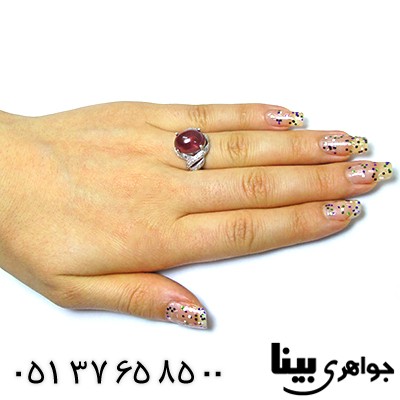 انگشتر یاقوت سرخ عالی درشت زنانه رادیوم لوکس _کد:8399