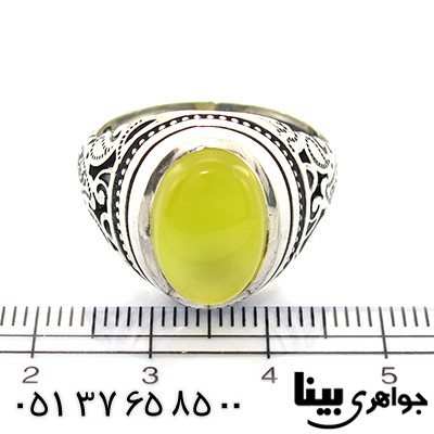 انگشتر عقیق شرف الشمس مردانه اسلیمی _کد:8400