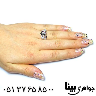 انگشتر توپاز زنانه مدل رونیکا رادیوم لوکس _کد:8402