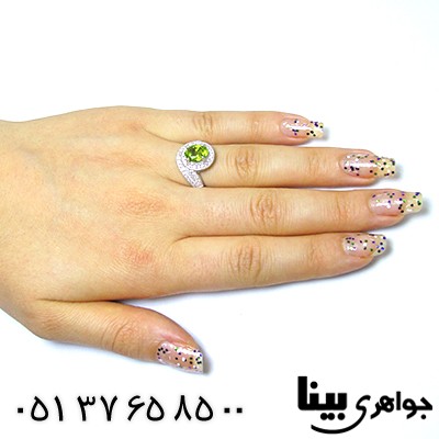 انگشتر زبرجد زنانه رادیوم لوکس _کد:8405