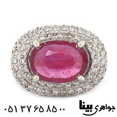 انگشتر یاقوت سرخ عالی زنانه درشت رادیوم لوکس _کد:8407