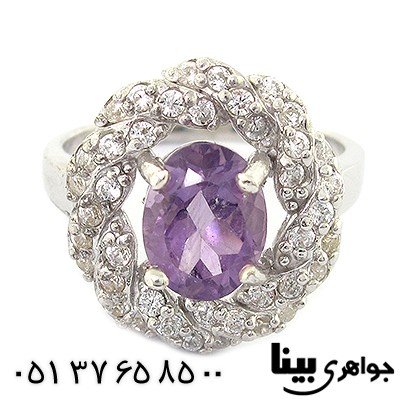 انگشتر آمتیست زنانه درشت رادیوم لوکس _کد:8414