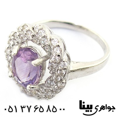 انگشتر آمتیست زنانه درشت رادیوم لوکس _کد:8414