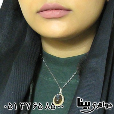 گردنبند عقیق باباقوری زنانه خوش نقش و قدیمی ساز _کد:8416