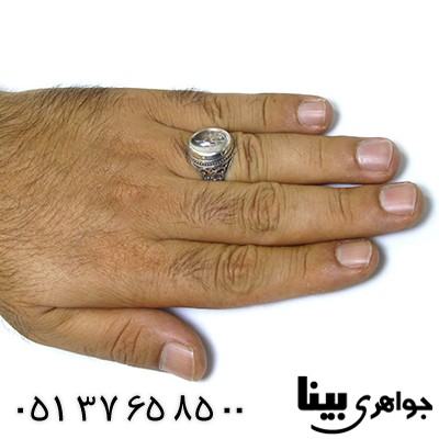 انگشتر در نجف مردانه با حکای یا زهرا (س) _کد:8418