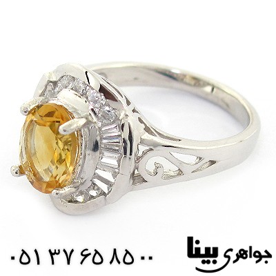 انگشتر سیترین زنانه رادیوم لوکس _کد:8422
