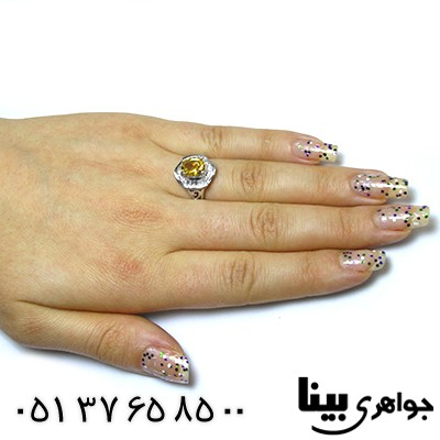 انگشتر سیترین زنانه رادیوم لوکس _کد:8422