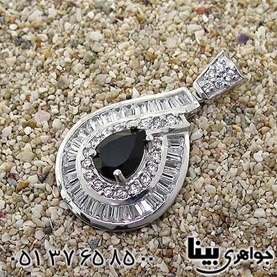گردنبند یاقوت کبود زنانه اشکی رادیوم لوکس _کد:8428